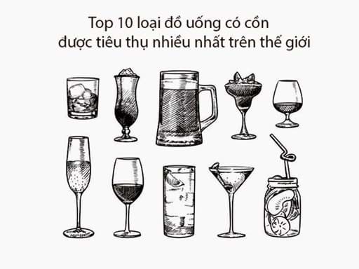 Top 10 loại đồ uống có cồn được tiêu thụ nhiều nhất trên toàn thế giới  Top 10 loại đồ uống có cồn được tiêu thụ nhiều nhất trên toàn thế giới