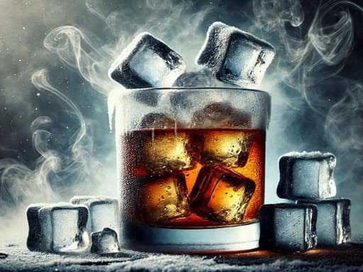 Uống rượu Whisky với đá và uống lạnh Uống rượu Whisky với đá và uống lạnh