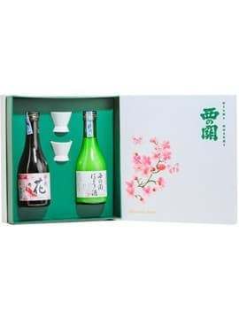 Hộp quà đôi Sake Nishino Seki Hana - Seki Nigori Zake 300ml Hộp quà đôi Sake Nishino Seki Hana - Seki Nigori Zake 300ml