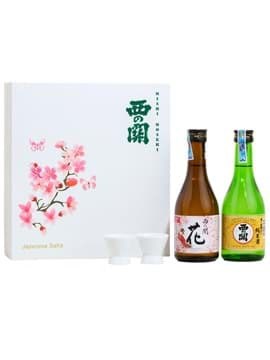Hộp quà đôi Sake Nishino Seki Hana - Seki Junmaishu 300ml Hộp quà đôi Sake Nishino Seki Hana - Seki Junmaishu 300ml