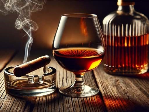 Kết hợp rượu Brandy và xì gà  Kết hợp rượu Brandy và xì gà