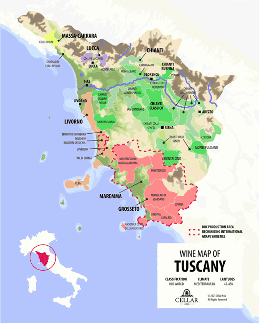 Vùng Tuscany hay Tuscana Ý Vung Tuscany