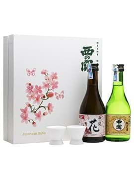 Hộp quà rượu Sake cho chai 300ml + 2 ly sứ  Hộp quà rượu Sake cho chai 300ml + 2 ly sứ
