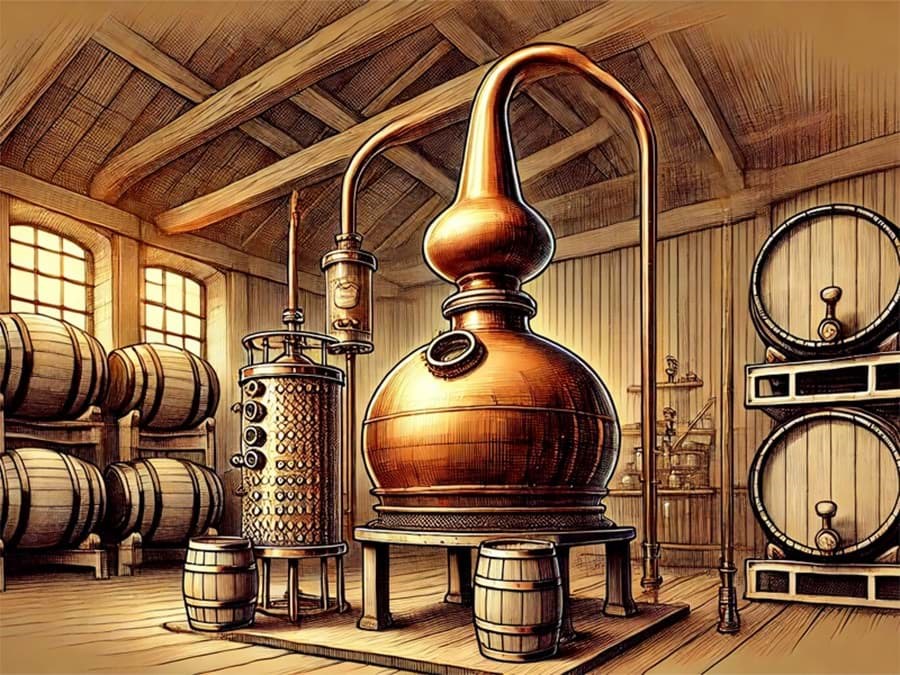 Lịch sử bắt đầu chưng cất rượu bằng Pot still