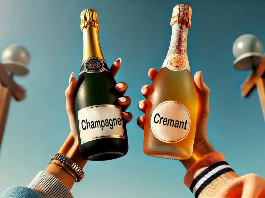 Sự khác nhau giữa Champagne và vang sủi Cremant là gì?