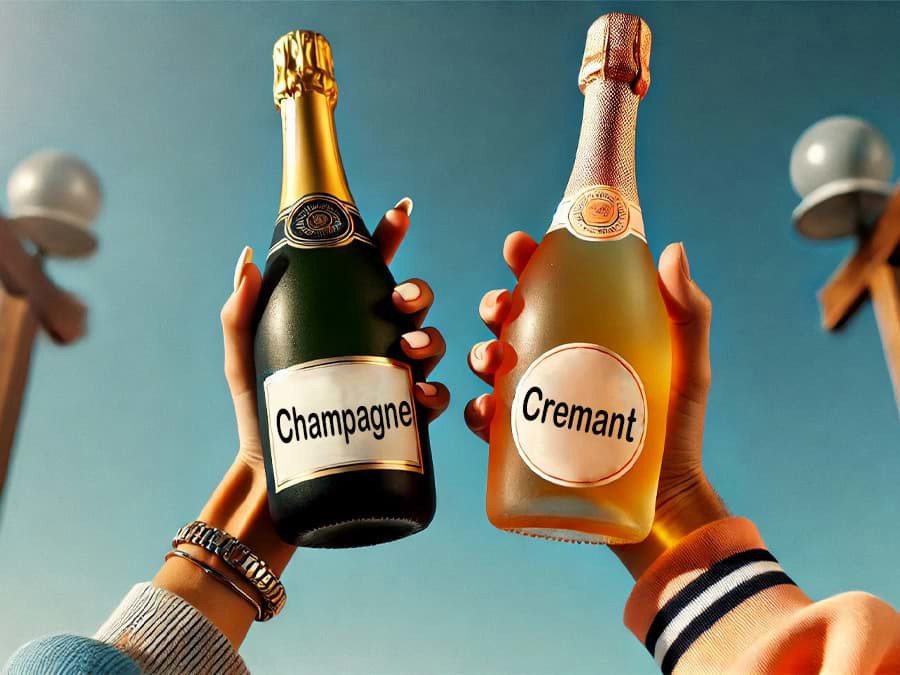 Sự khác nhau giữa Champagne và vang sủi Cremant là gì? Sự khác nhau giữa Champagne và vang sủi Cremant là gì?