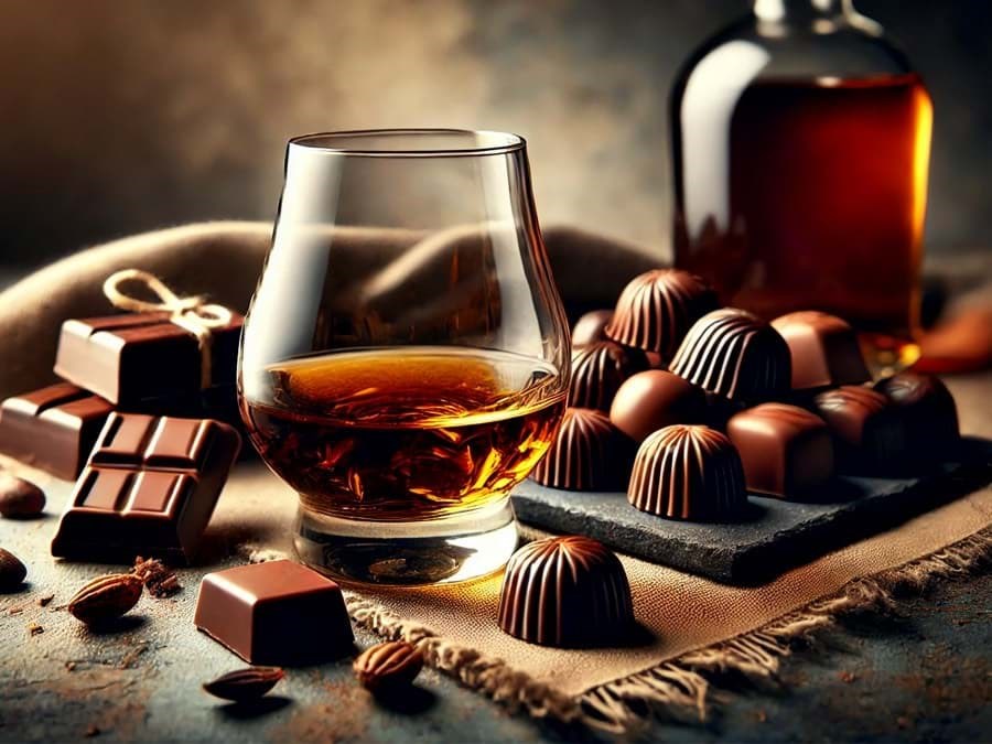 Sự kết hợp của rượu whisky và Chocolate 