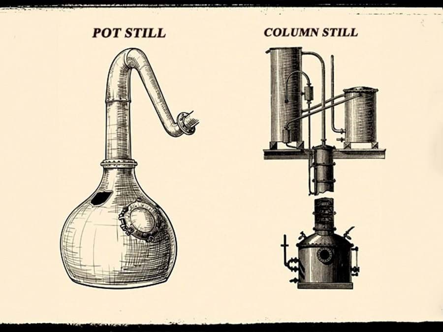 Sự khác nhau giữa phương pháp chưng cất Pot still và Column still