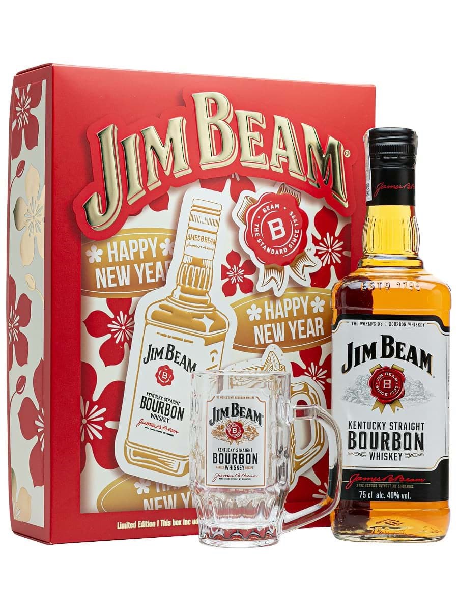 Jim Beam Bourbon - Set hộp quà Tết Ất Tỵ năm 2025