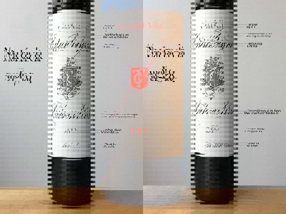 Những thuật ngữ thường thấy trên nhãn chai vang Pháp 