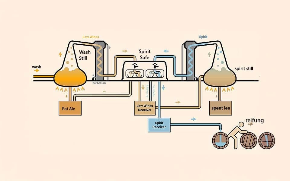 Quy trình chưng cất trong Pot still 