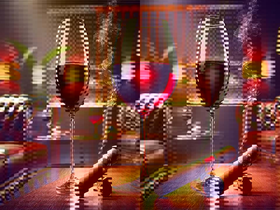 Nghệ thuật phối hợp rượu vang với xì gà