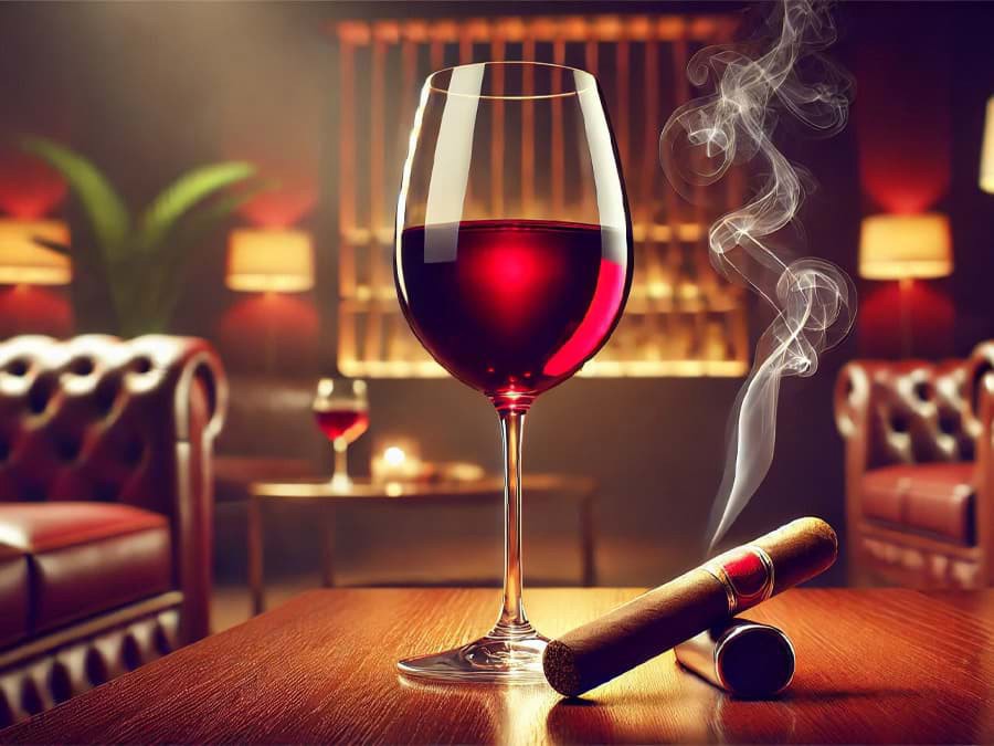 Nghệ thuật phối hợp rượu vang với xì gà Nghệ thuật phối hợp rượu vang với xì gà