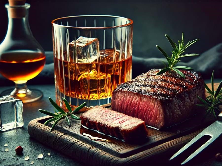 Kết hợp rượu Whisky với Steak 