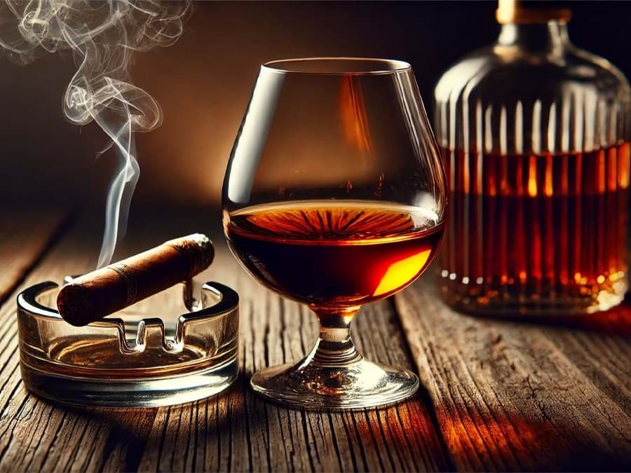 Kết hợp rượu Brandy và xì gà 