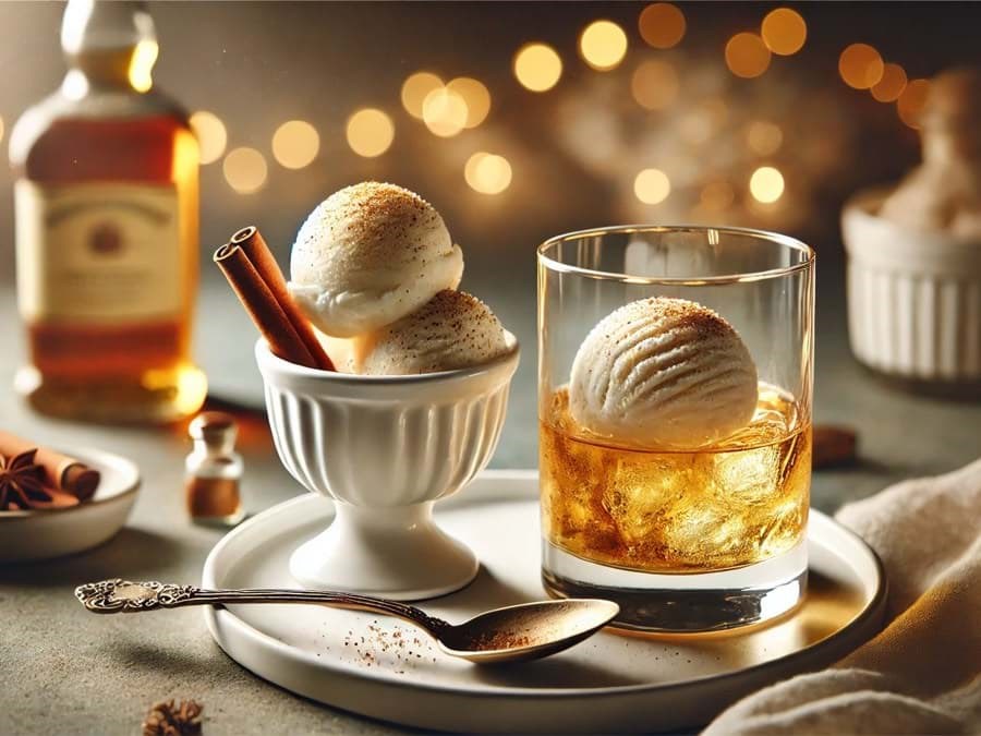 Cách làm kem kết hợp với rượu whisky 