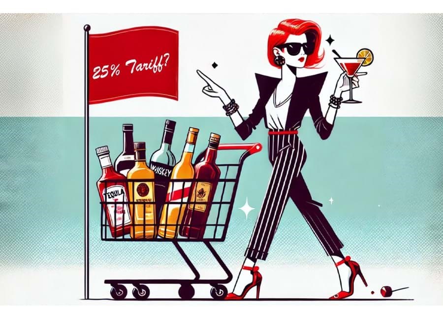 Rượu mạnh Mexico và Canada chịu mức thuế 25% của Hoa Kỳ Rượu mạnh Mexico và Canada chịu mức thuế 25% của Hoa Kỳ