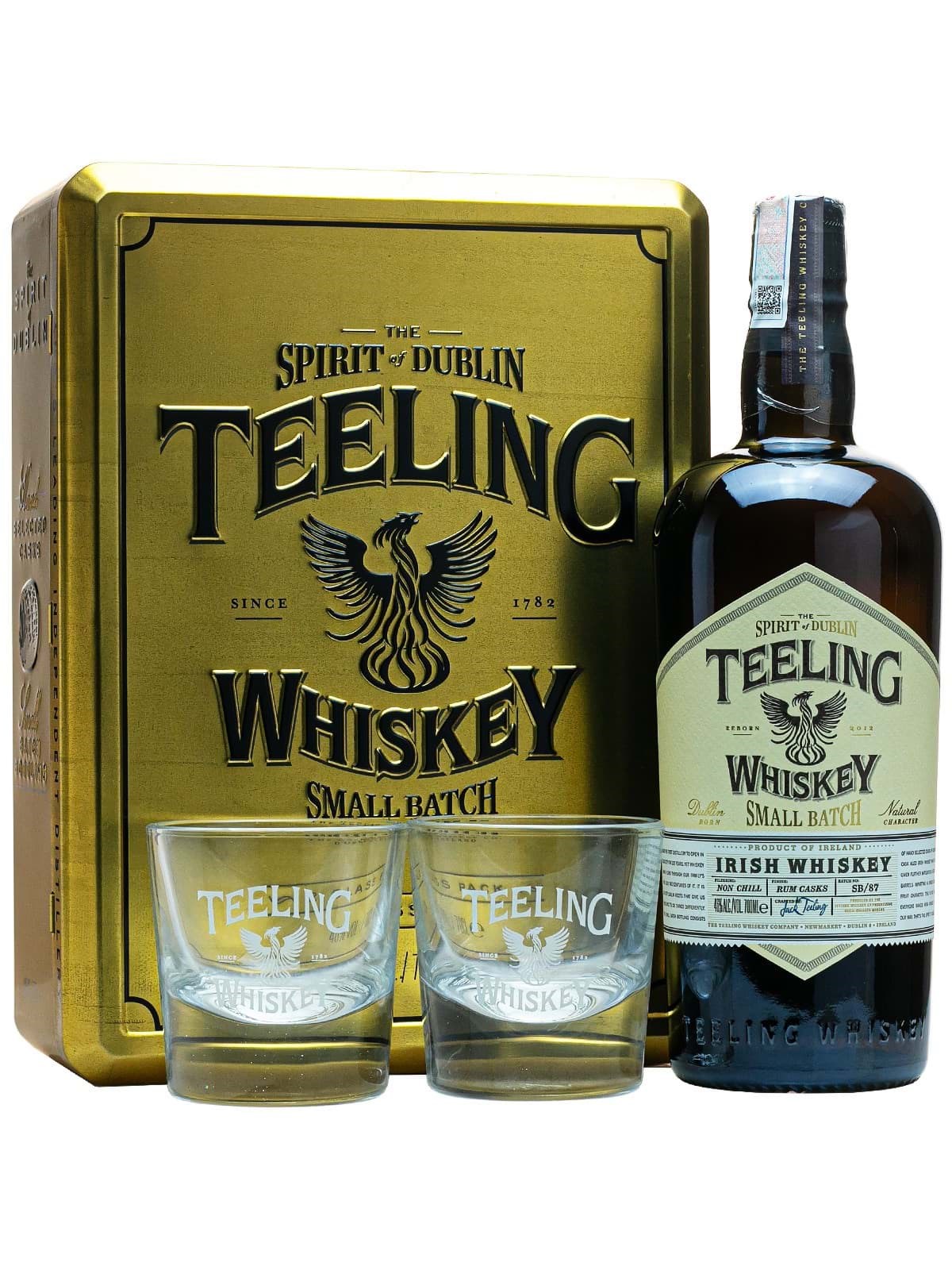 Teeling Small Batch - Golden tin Gift box with 2 glasses