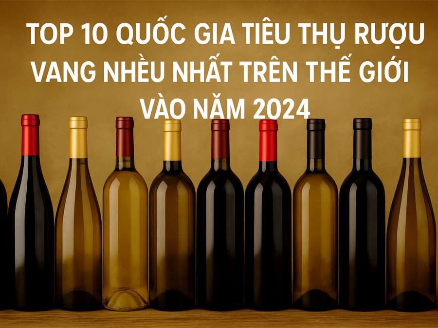 Top 10 quốc gia tiêu thụ rượu vang nhiều nhất trên thế giới vào năm 2024 Top 10 quốc gia tiêu thụ rượu vang nhiều nhất trên thế giới vào năm 2024