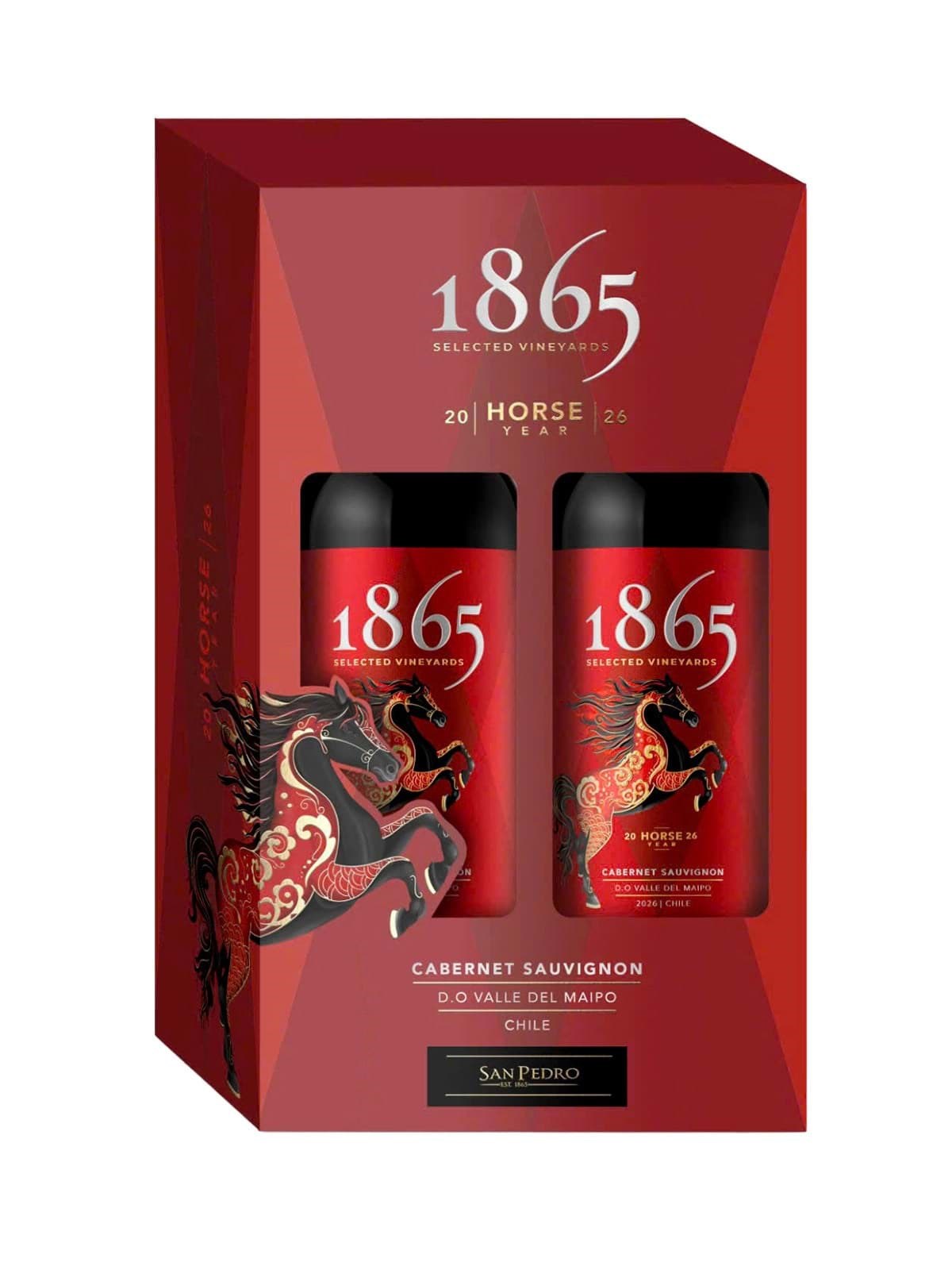 Vang 1865 Cabernet Sauvignon Horse Edition - hộp quà đôi