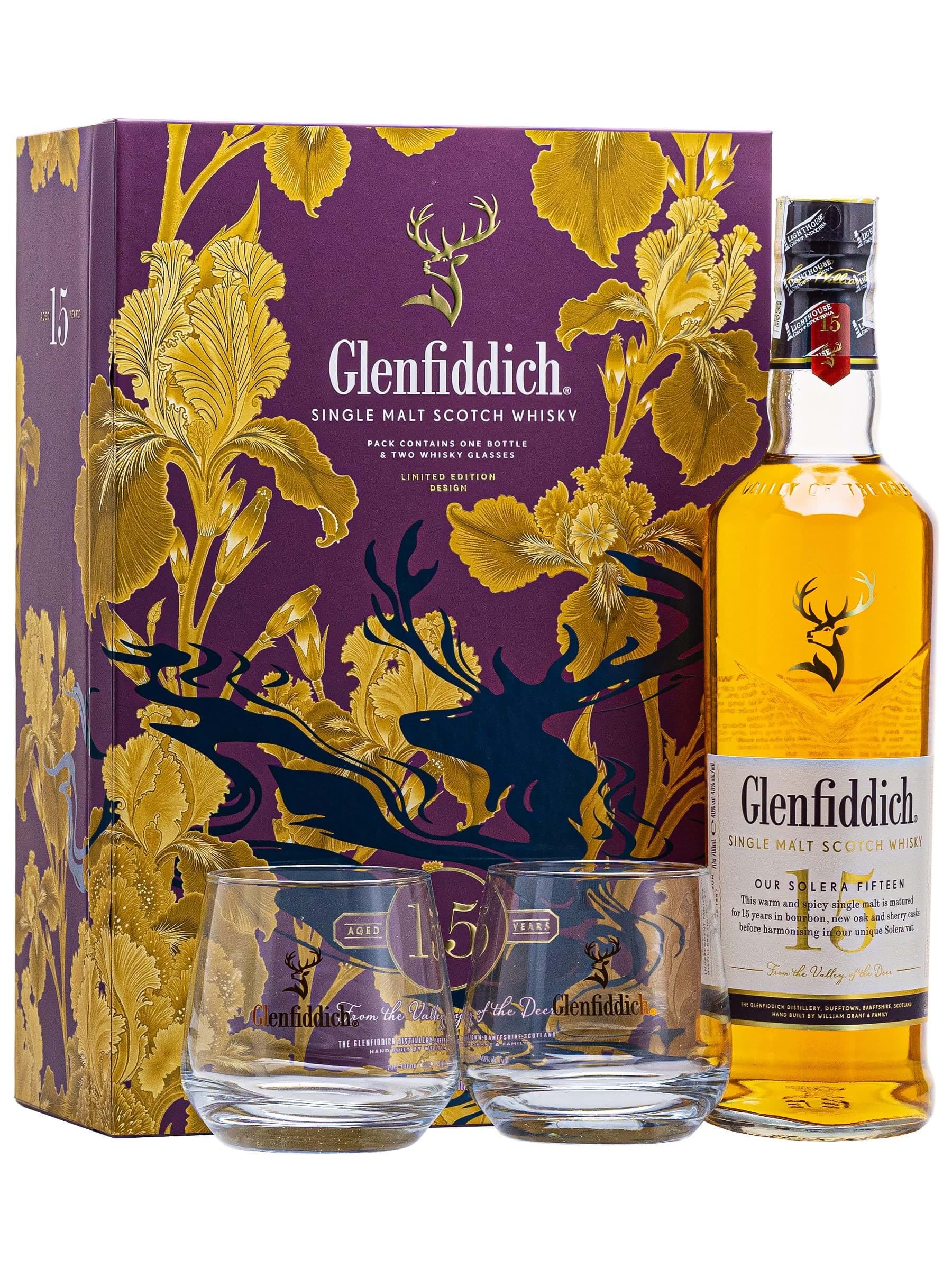 Glenfiddich 15 Hop qua Tet 2026 Binh ngo