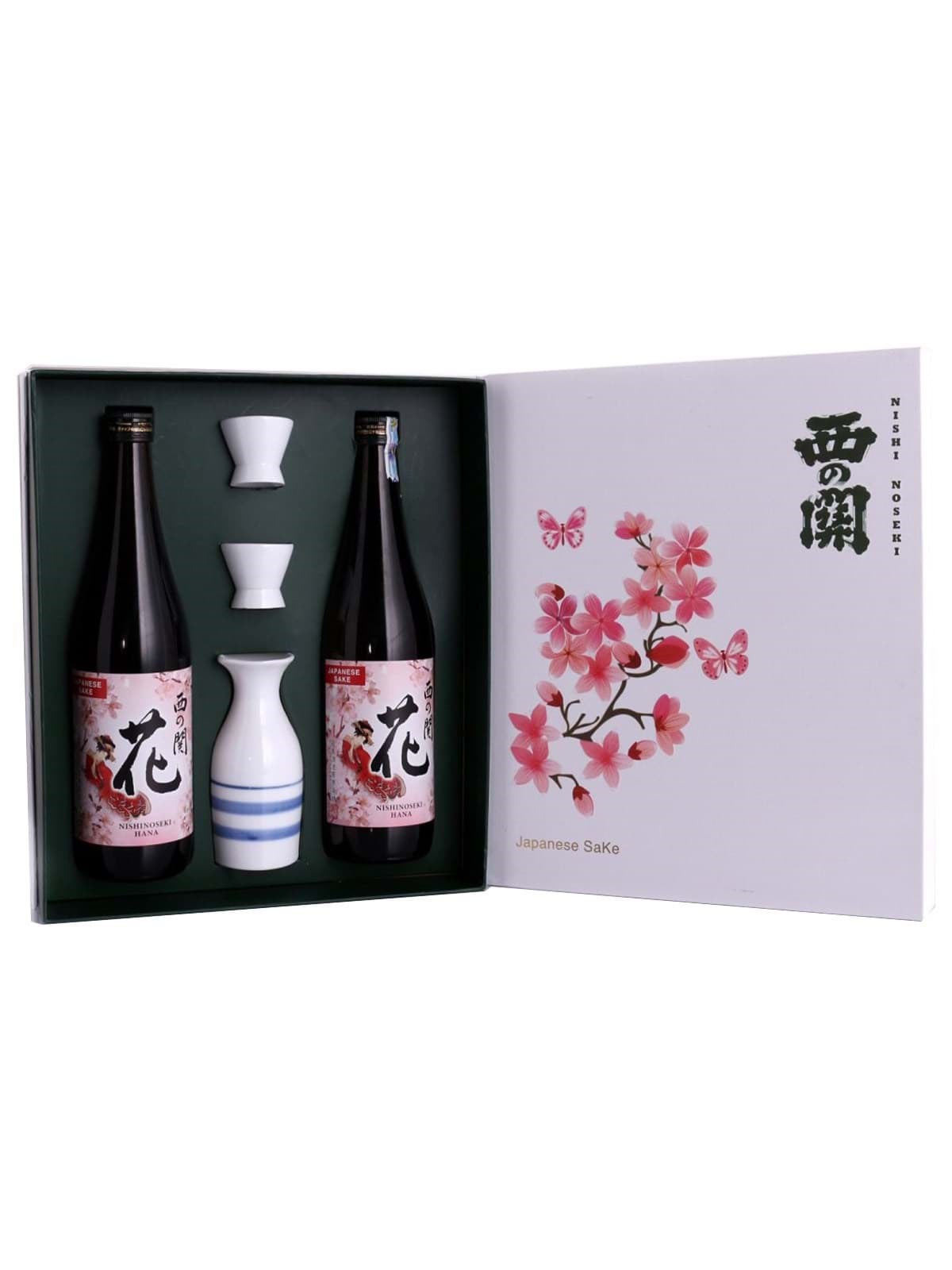 Sake Nishinoseki Hana 720ml - Hộp quà Hoa Anh Đào 