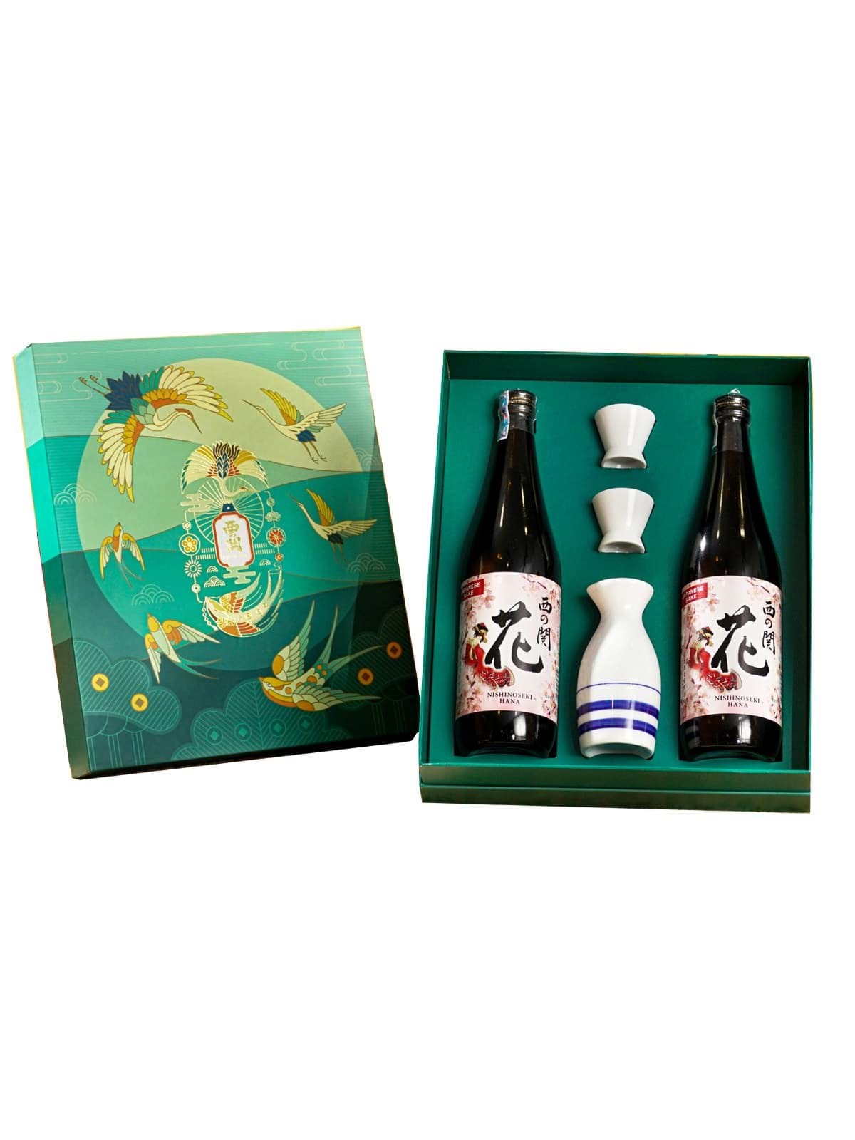 Sake Nishinoseki Hana - Hộp quà Hạc Xanh 