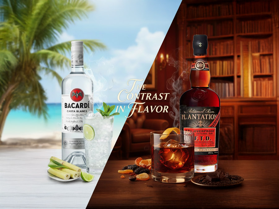 Sự khác nhau giữa Rum trắng và Rum Đen