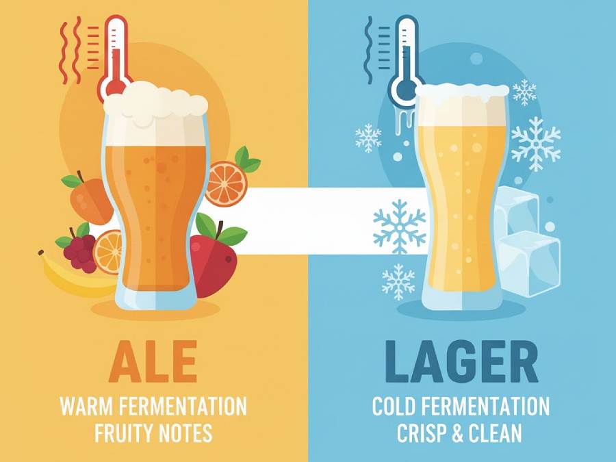Sự khác biệt giữa bia Lager và bia Ale là gì?