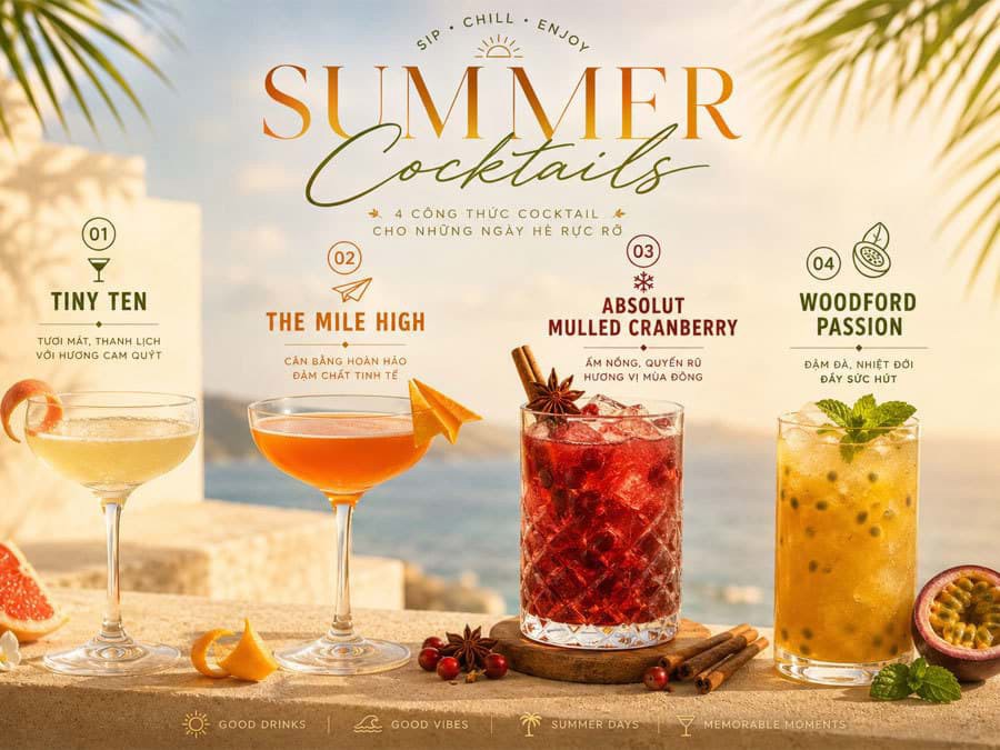 4 loại Cocktail 4 loại Cocktail
