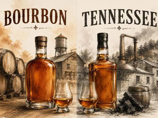 Sự khác nhau giữa rượu Bourbon và Tennessee Whisky
