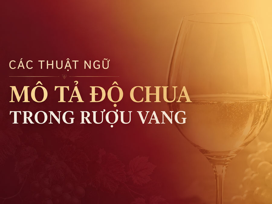 Các thuật ngữ mô tả độ chua trong rượu vang 