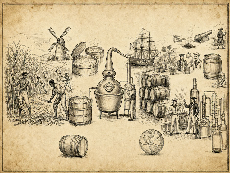 Lịch sử sản xuất Rum