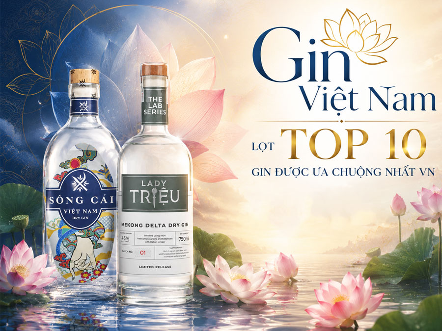 Bất ngờ 2 dòng Gin Việt Nam lọt Top 10 Gin được ưa chuộng nhất VN - Quý 1/2022