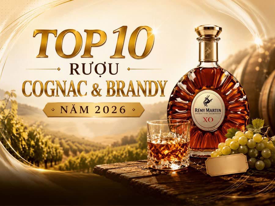 Top 10 rượu Cognac và Brandy năm 2026 Top 10 rượu Cognac và Brandy năm 2026