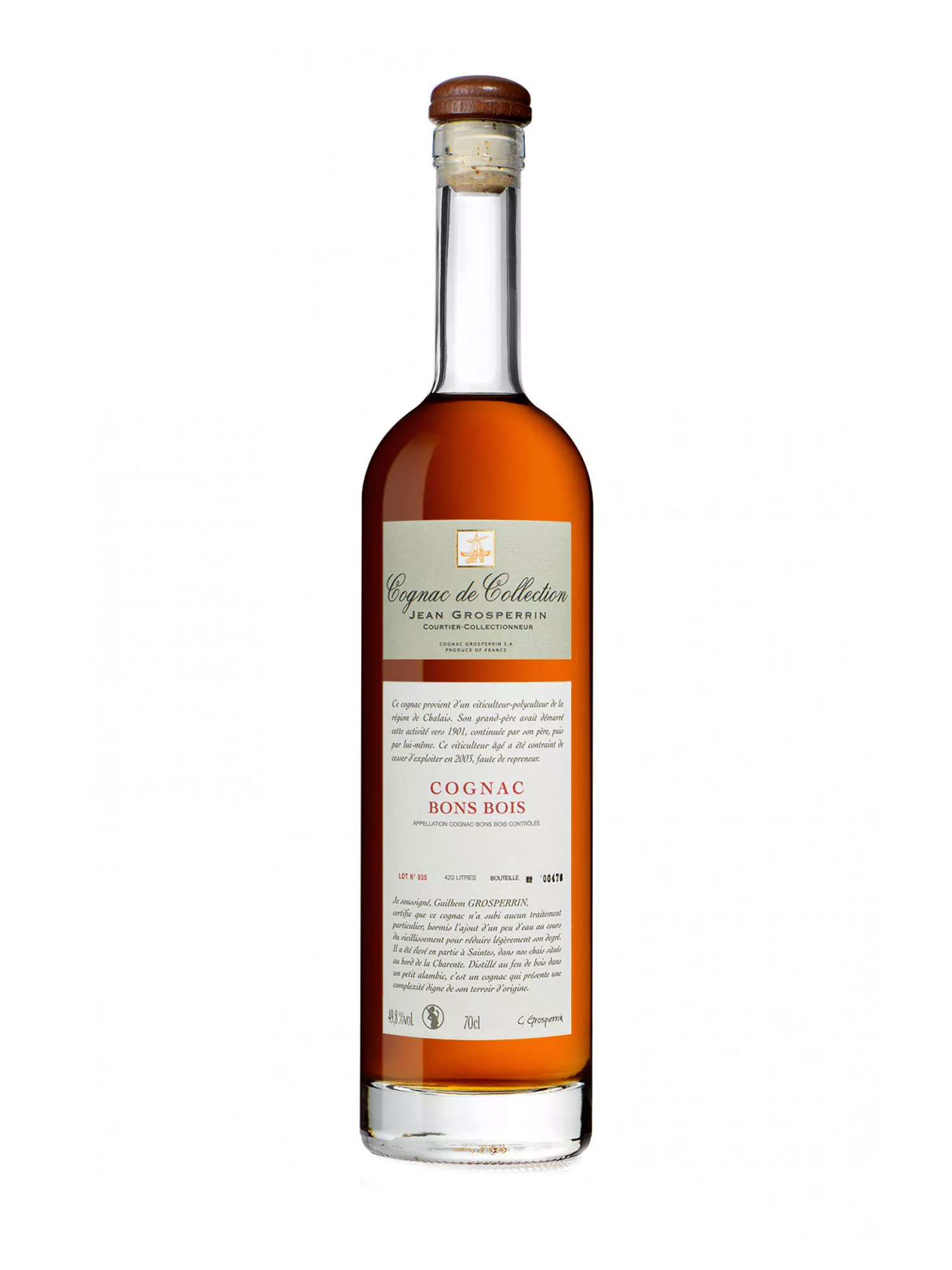 Cognac Jean Grosperrin Bon Bois 1940