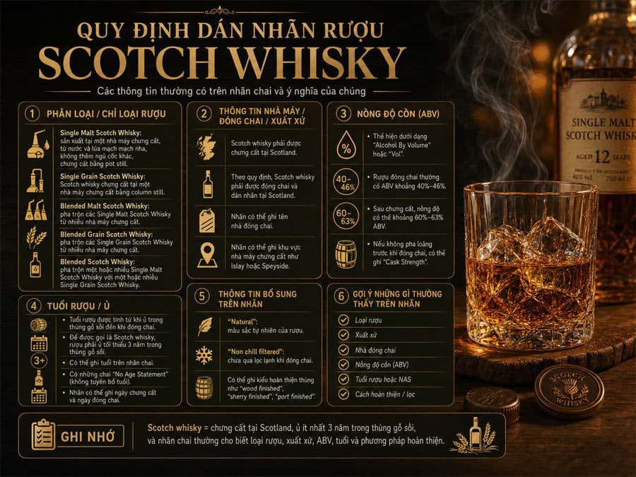 Tiêu chuẩn dán nhãn chai rượu Scotch whisky Tiêu chuẩn dán nhãn chai rượu Scotch whisky
