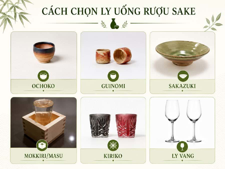 Cách chọn ly uống rượu Sake Cách chọn ly uống rượu Sake