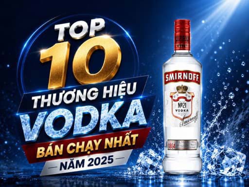 Top 10 thương hiệu Vodka bán chạy nhất năm 2025 