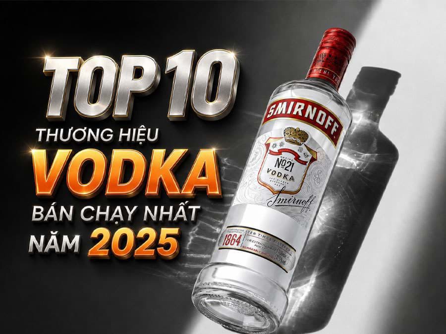 Top 10 thương hiệu Vodka bán chạy nhất năm 2025 Top 10 thương hiệu Vodka bán chạy nhất năm 2025