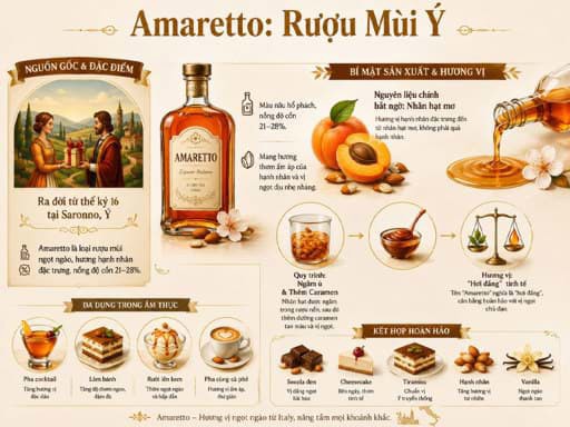 Tìm hiểu về dòng rượu mùi Amaretto