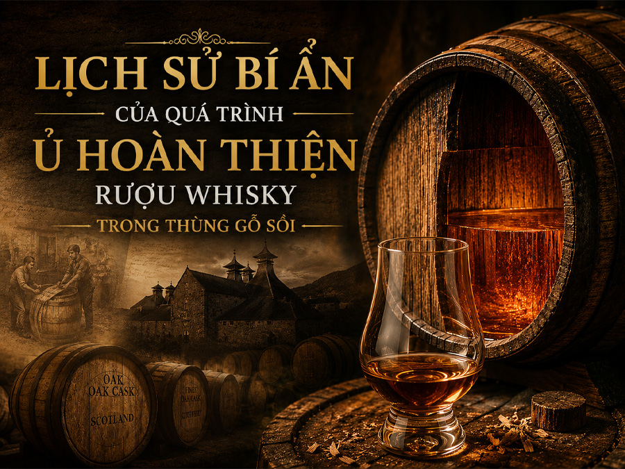 Lịch sử bí ẩn của quá trình ủ rượu whisky trong thùng gỗ sồi 