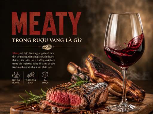 Meaty trong rượu vang là gì?