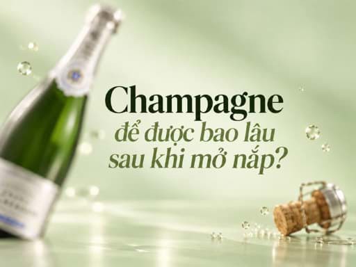 Champagne để được bao lâu sau khi mở nắp?