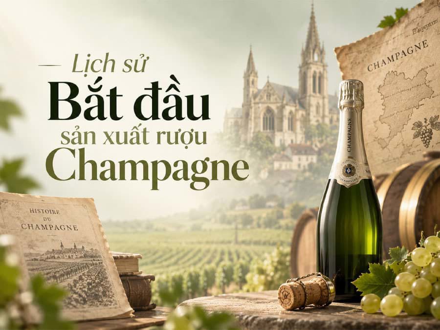 Lịch sử bắt đầu sản xuất rượu Champagne Lịch sử bắt đầu sản xuất rượu Champagne