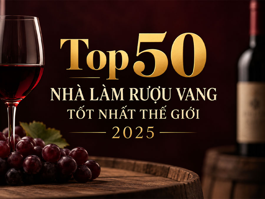 Top 50 nhà làm rượu vang tốt nhất thế giới năm 2025