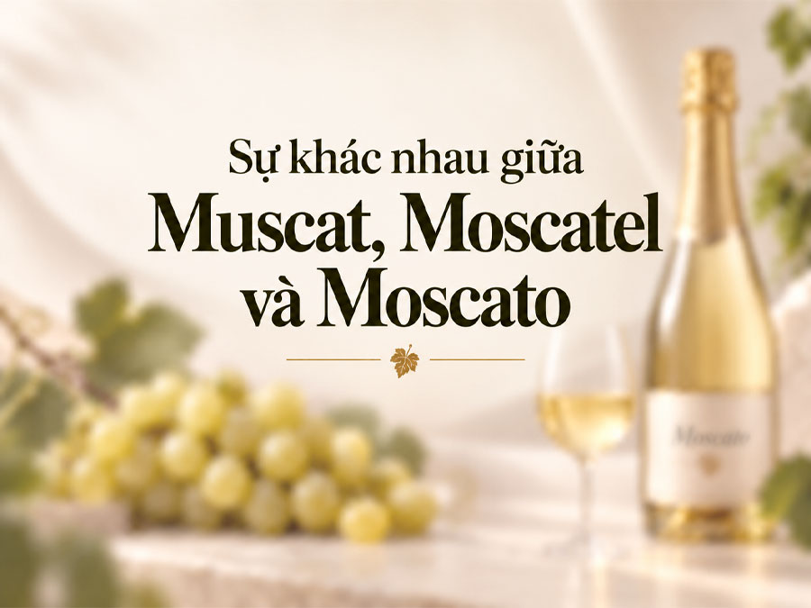 Sự khác nhau giữa Muscat, Moscatel và Moscato 