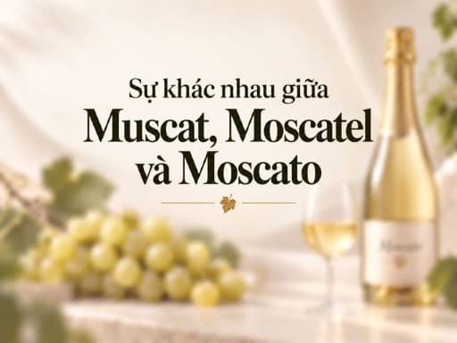 Sự khác nhau giữa Muscat, Moscatel và Moscato 