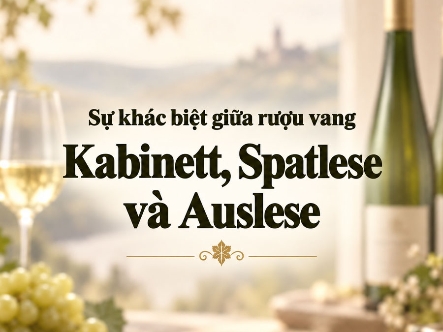 Sự khác biệt giữa rượu vang Kabinett, Spatlese và Auslese