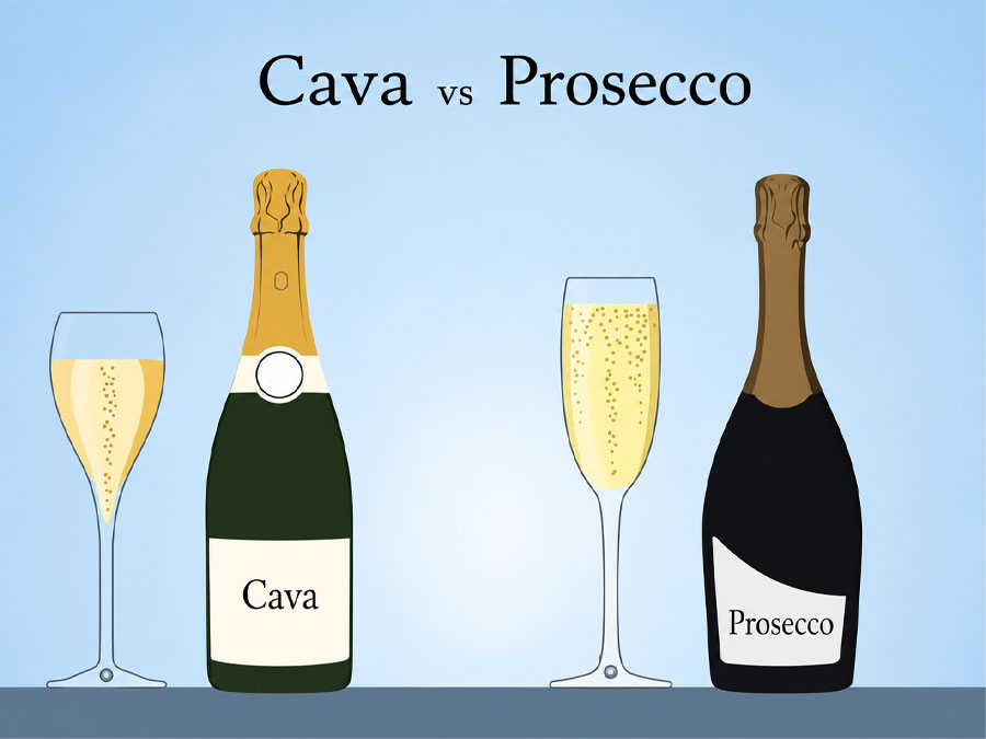 Sự khác nhau giữa rượu vang Cava và Prosecco 